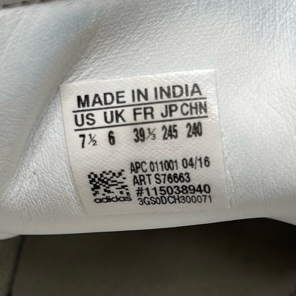 Adidas Stan Smith Shoes Womens 7.5 Navy Blue Collegiate‎ Crackle Stripe Sneakers - Picture 11 of 15